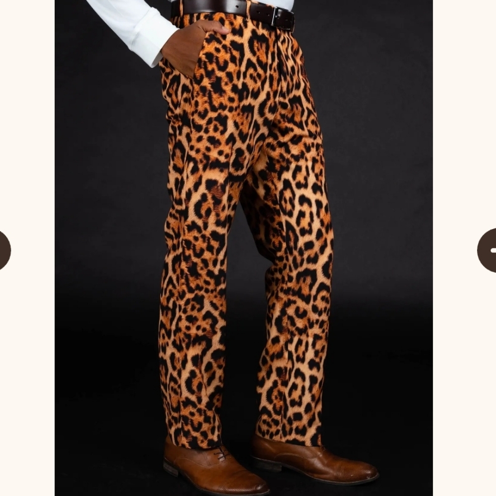 Shinesty The Fastest Finishers Leopard Print Suit Jacket 50 Pants 38x35 - Picture 4 of 9